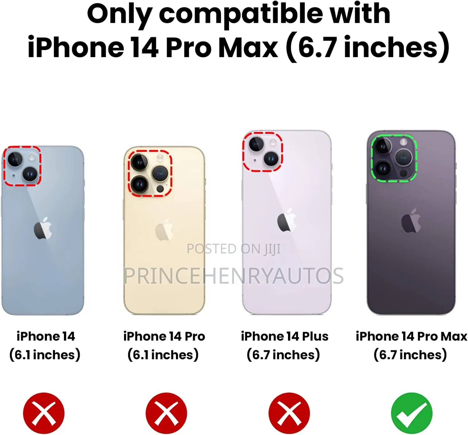 VEGO for iPhone 14 Pro Max Case With Screen Protector