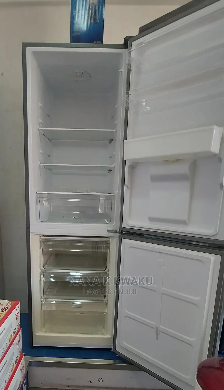 Silver_pearl Pf405 Double Door Fridge With Bottom Freezer
