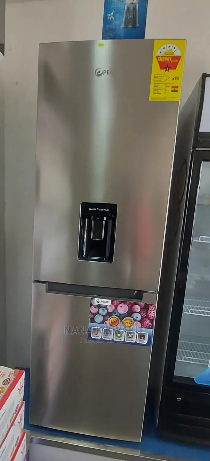 Silver_pearl Pf405 Double Door Fridge With Bottom Freezer