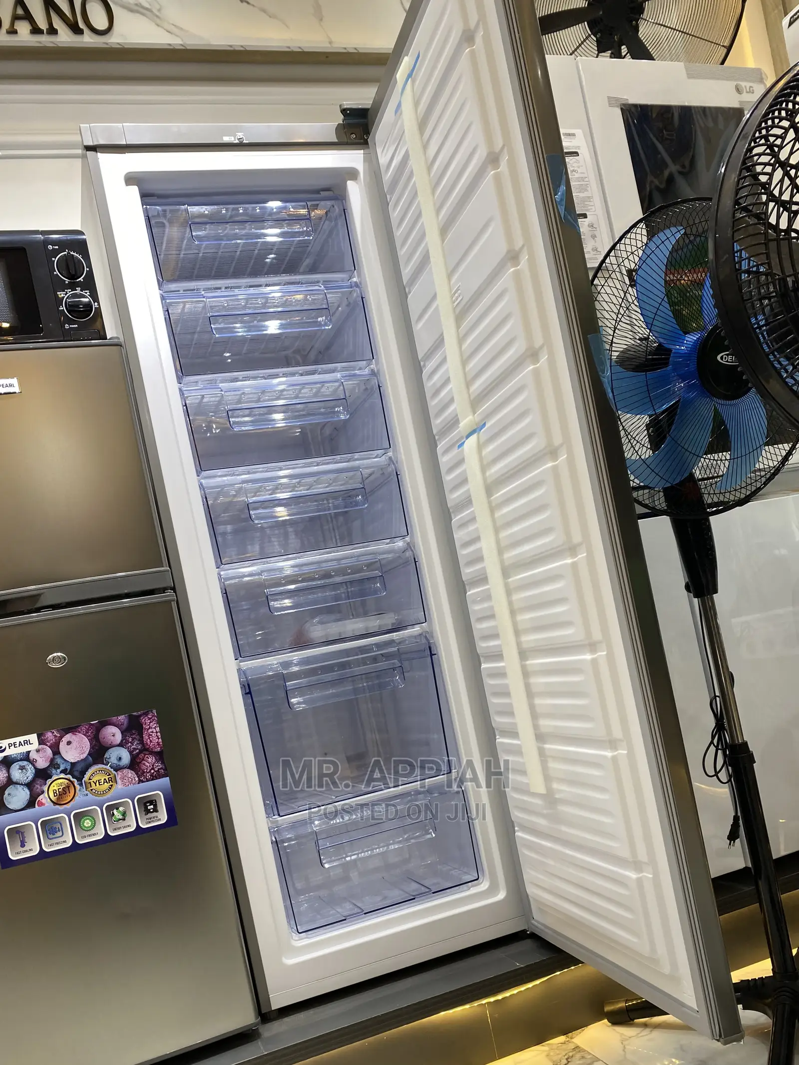 Extremely Freezing Pearl Upright Freezer in Stock.
