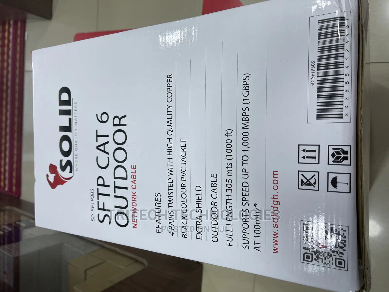 Solid Cat6 305m Cable Outdoor (Sftp)
