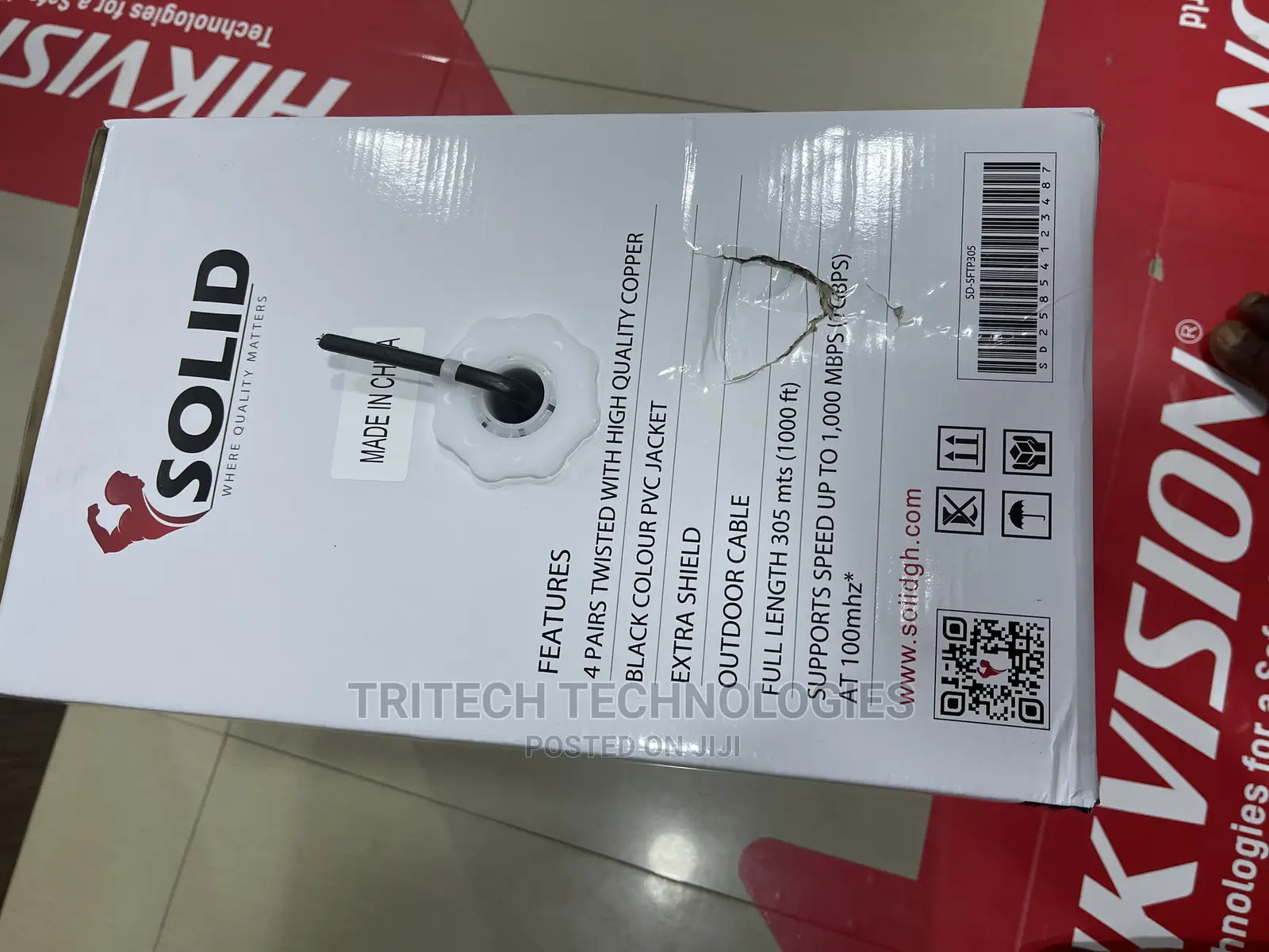 Solid Cat6 305m Cable Outdoor (Sftp)