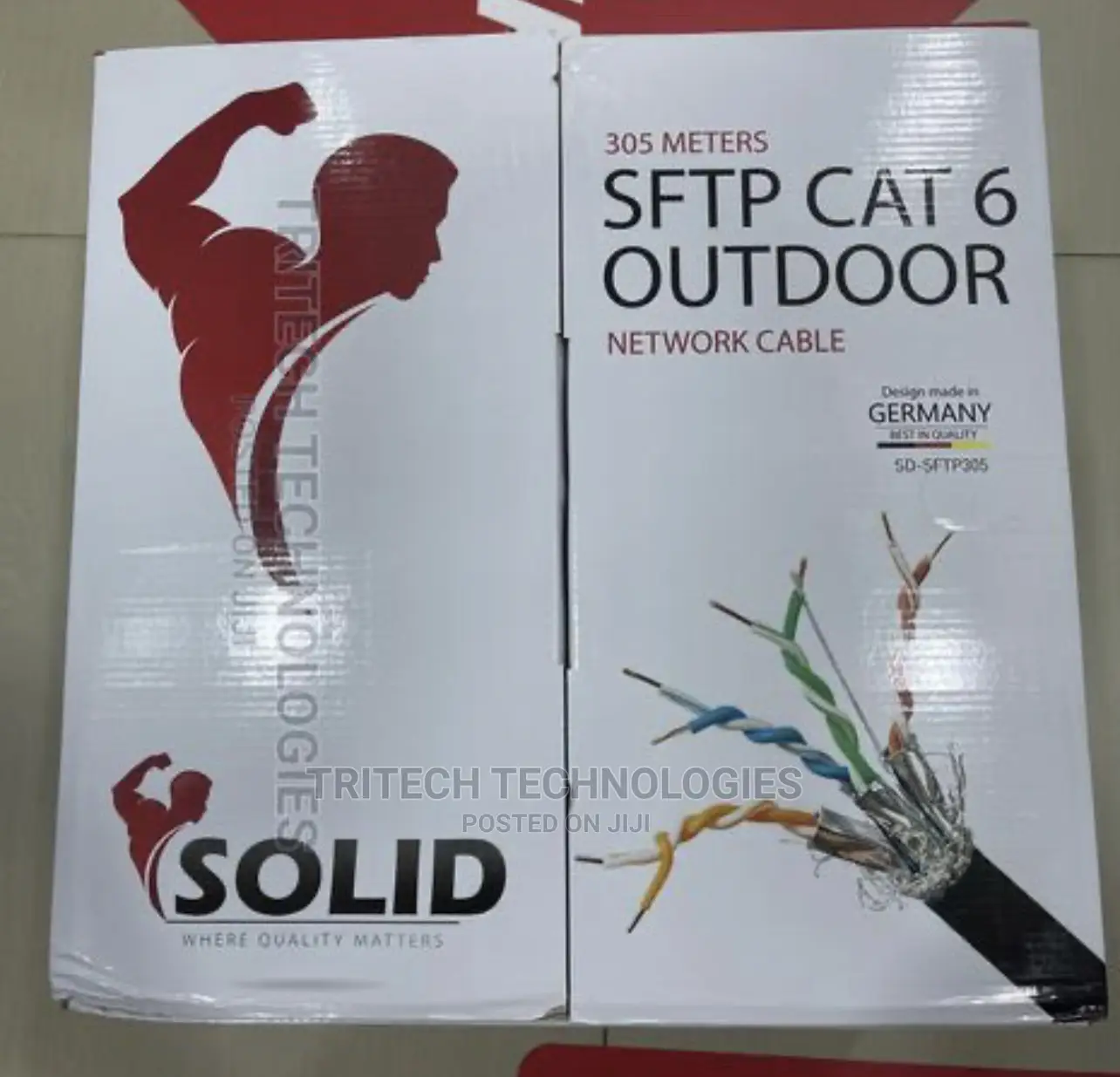 Solid Cat6 305m Cable Outdoor (Sftp)