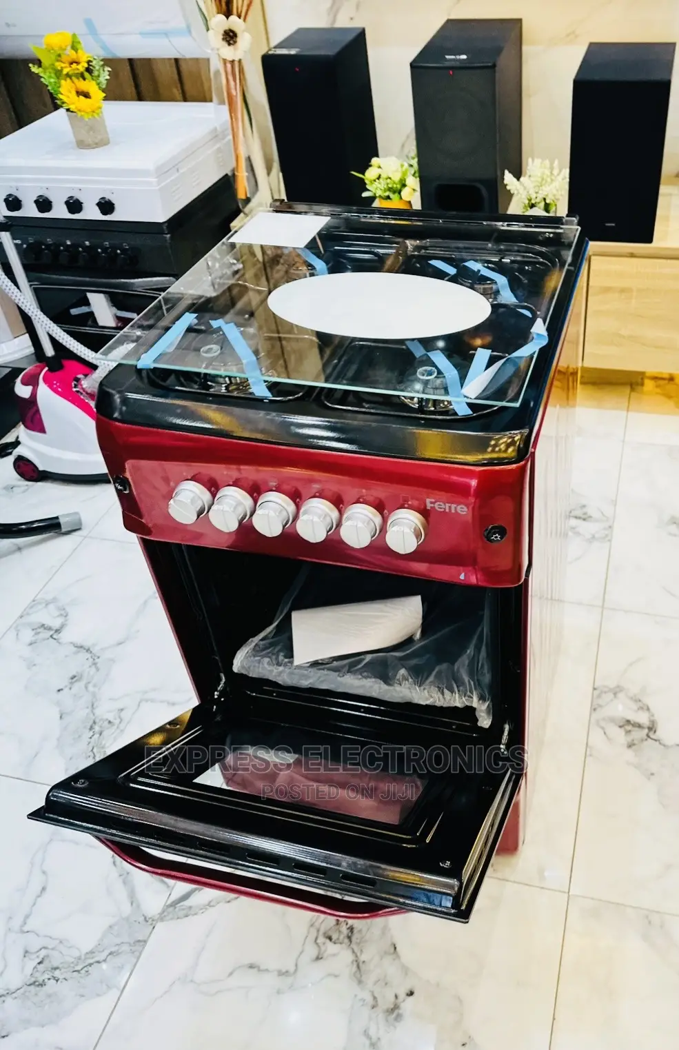 No.1 Quality Red 50/55 Gas Cooker Oven Grill Ferre