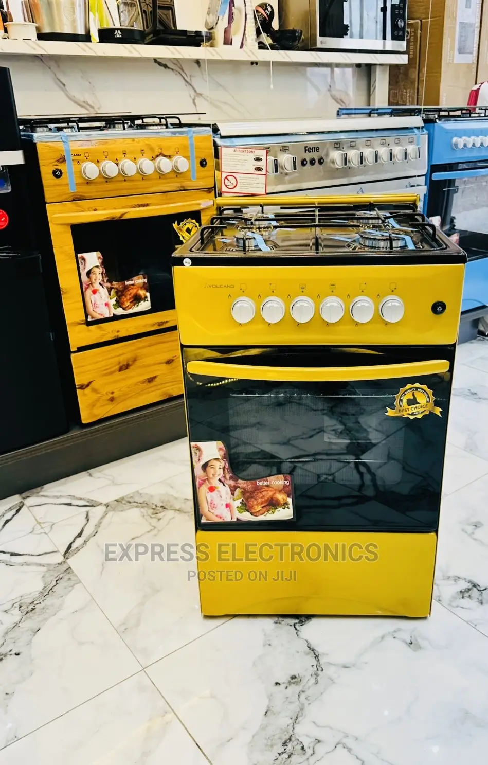 Golden Color Gas Cooker Oven Grill 50/50 4burner
