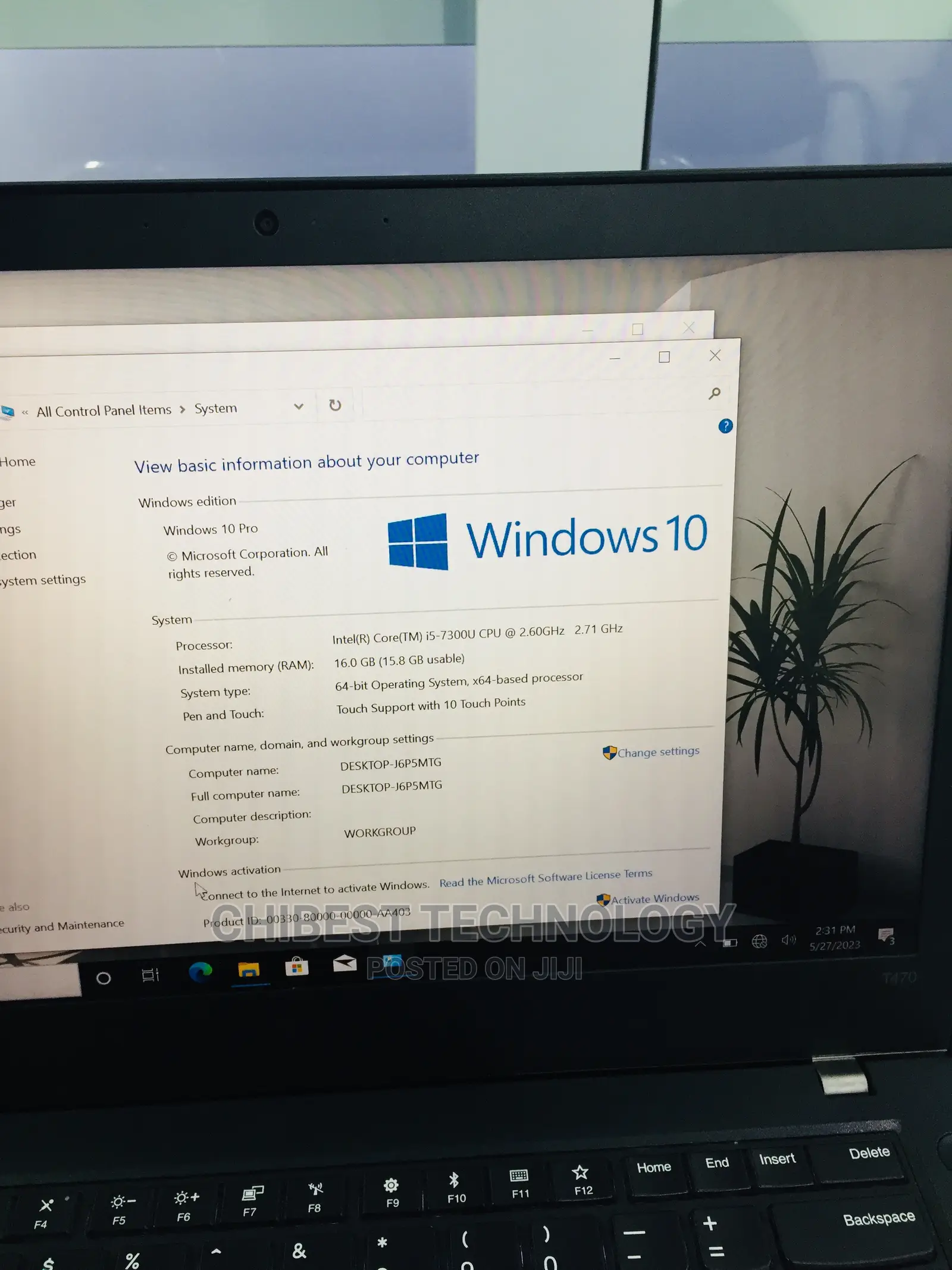 Laptop Lenovo ThinkPad T470 16GB Intel Core I5 SSD 256GB