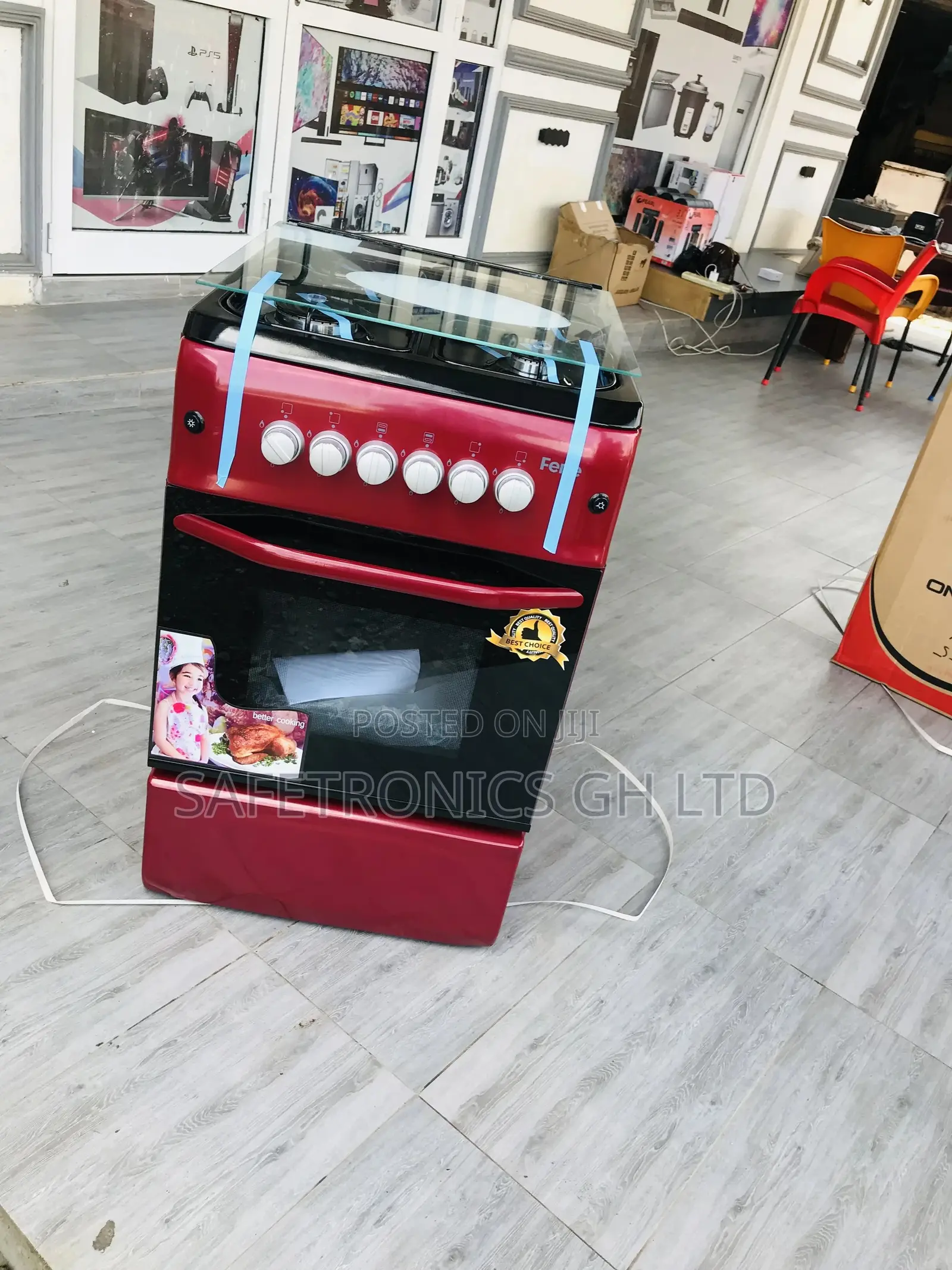 Burner 4 Gas Ferre Oven With Grill 50x55 