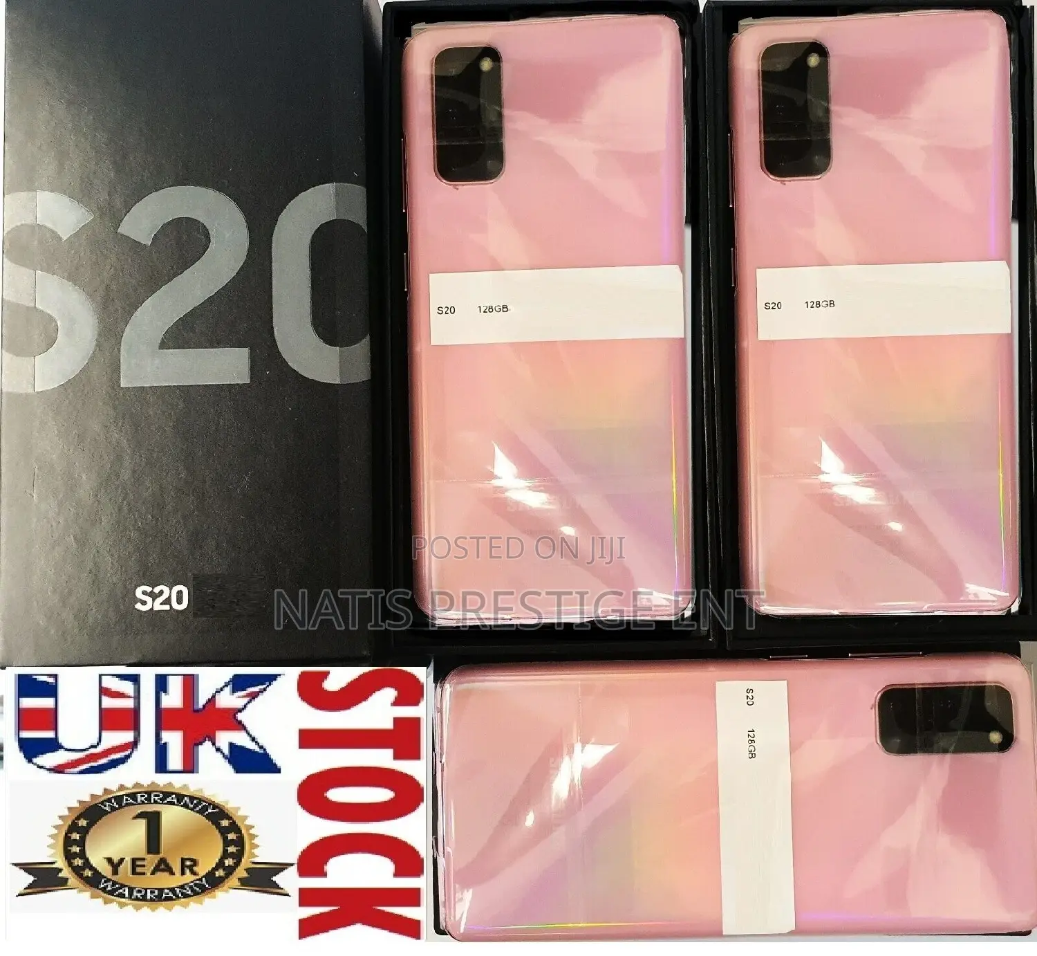 New Samsung Galaxy S20 128 GB Pink