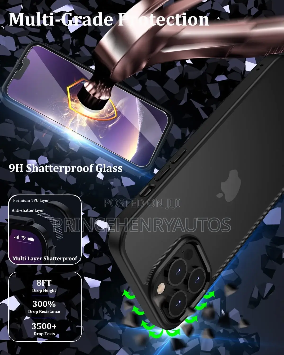 Kanosan 3in1 Bundle Accessories for iPhone 13 Pro Max.