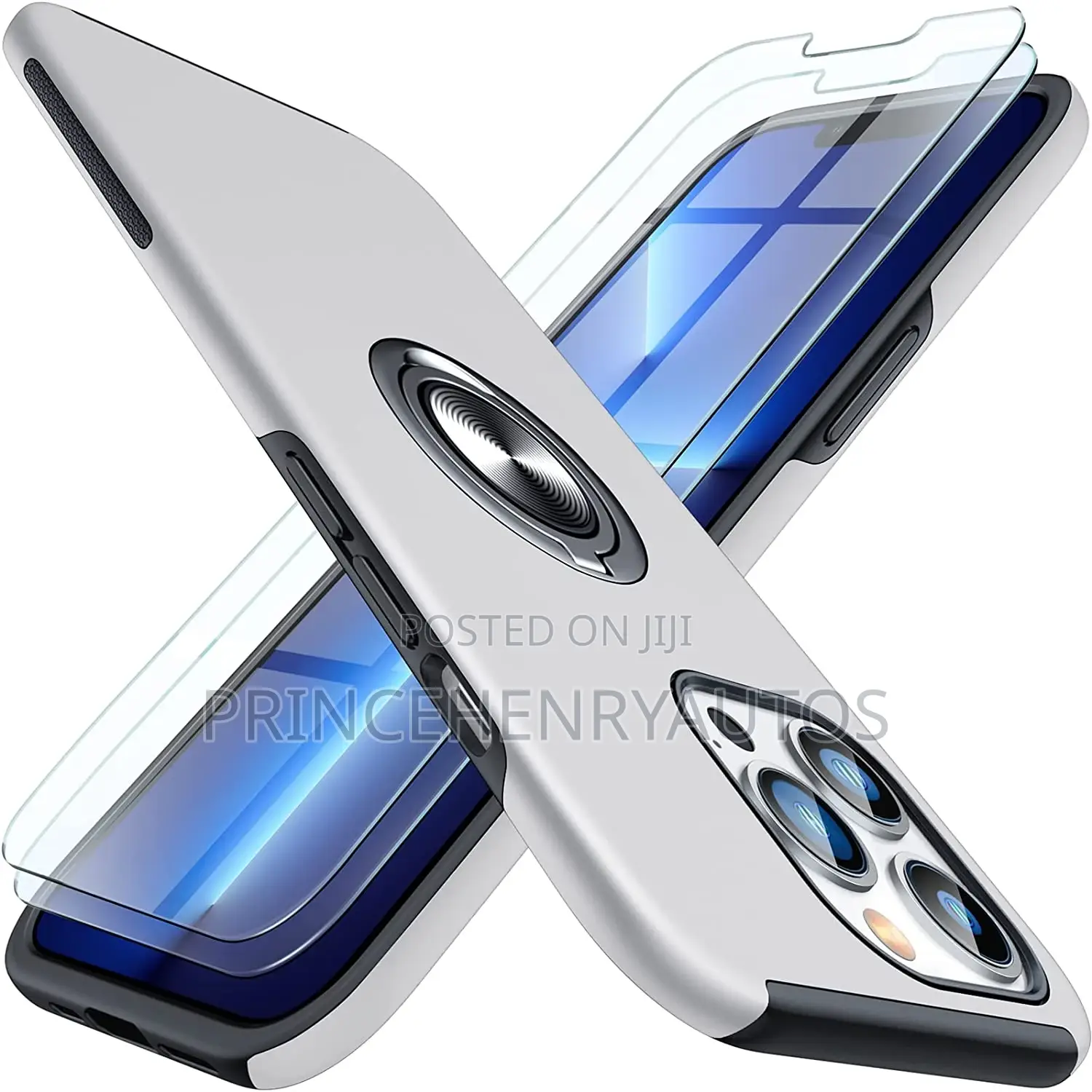 JAME Case With [2 Pack] Tempered-Glass for iPhone 13 Pro.