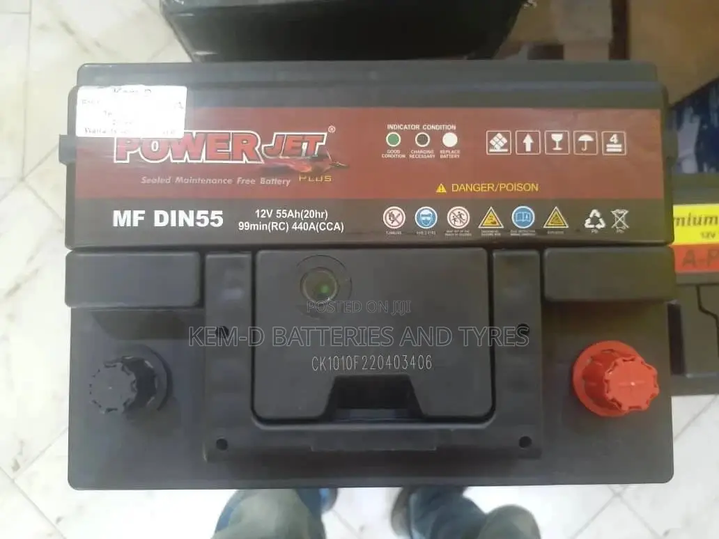 13 Plates Power Jet Battery - 55ah 12V Free Delivery