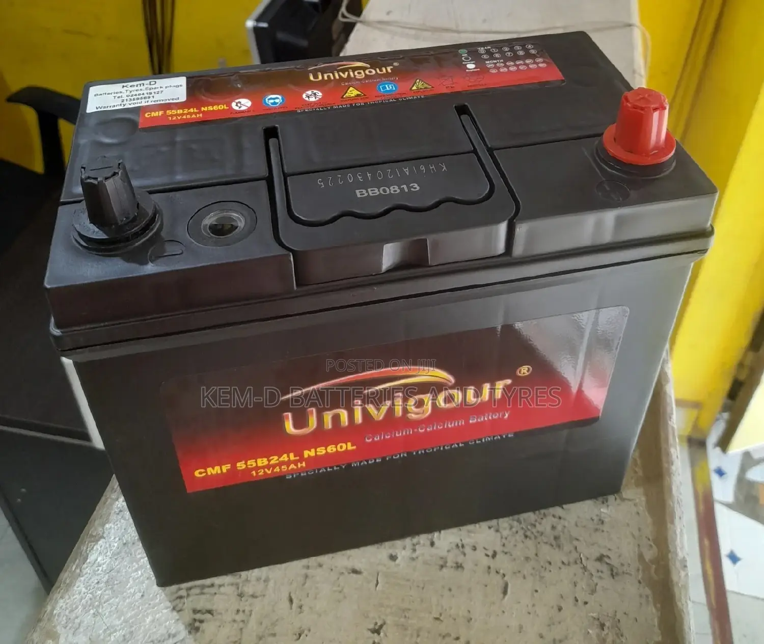 Vitz and Belta Battery - Slim Type Small Pole
