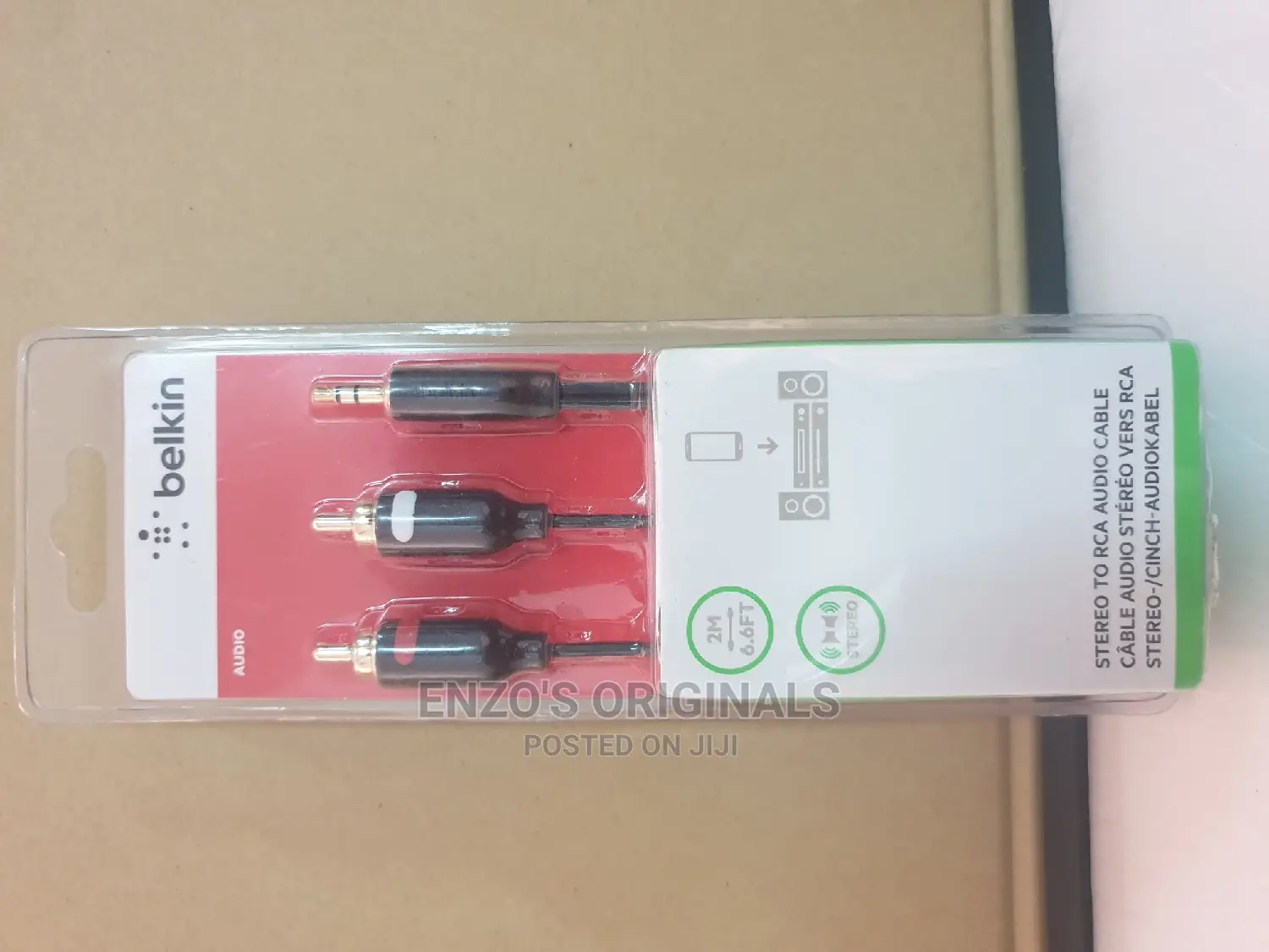 Stereo to Rca Aux or Phono Audio Cable Belkin Branded