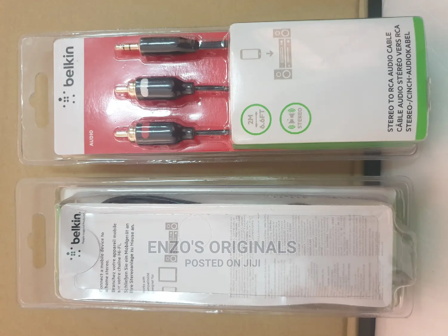 Stereo to Rca Aux or Phono Audio Cable Belkin Branded
