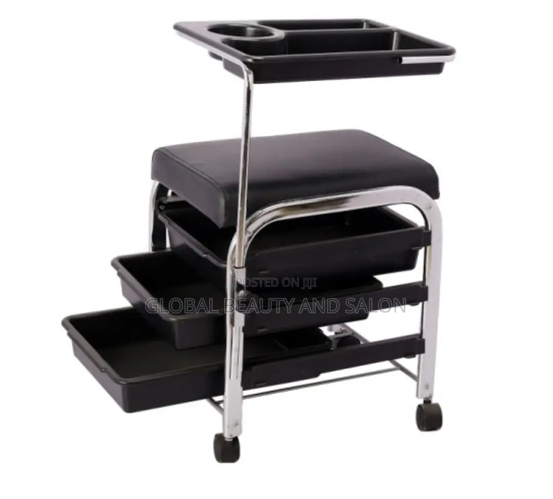Manicure Trolley With a Sitting Stool for the Worker