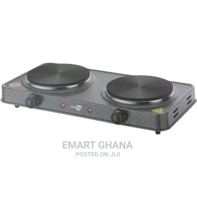 Starlux High Quality Fast Heat Double Hot Plate 2500W - Blac
