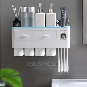 Magnetic Adsorption Inverted Toothbrush Holder Automatic
