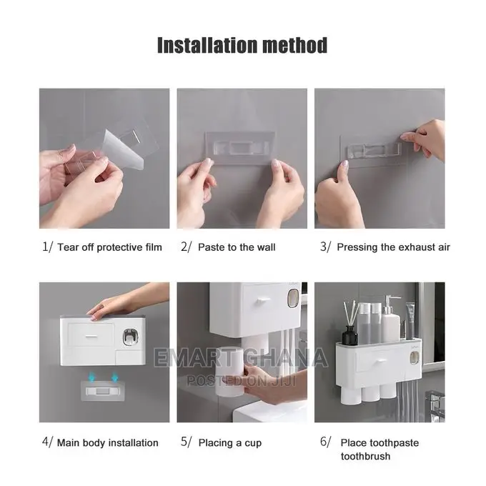 Magnetic Adsorption Inverted Toothbrush Holder Automatic