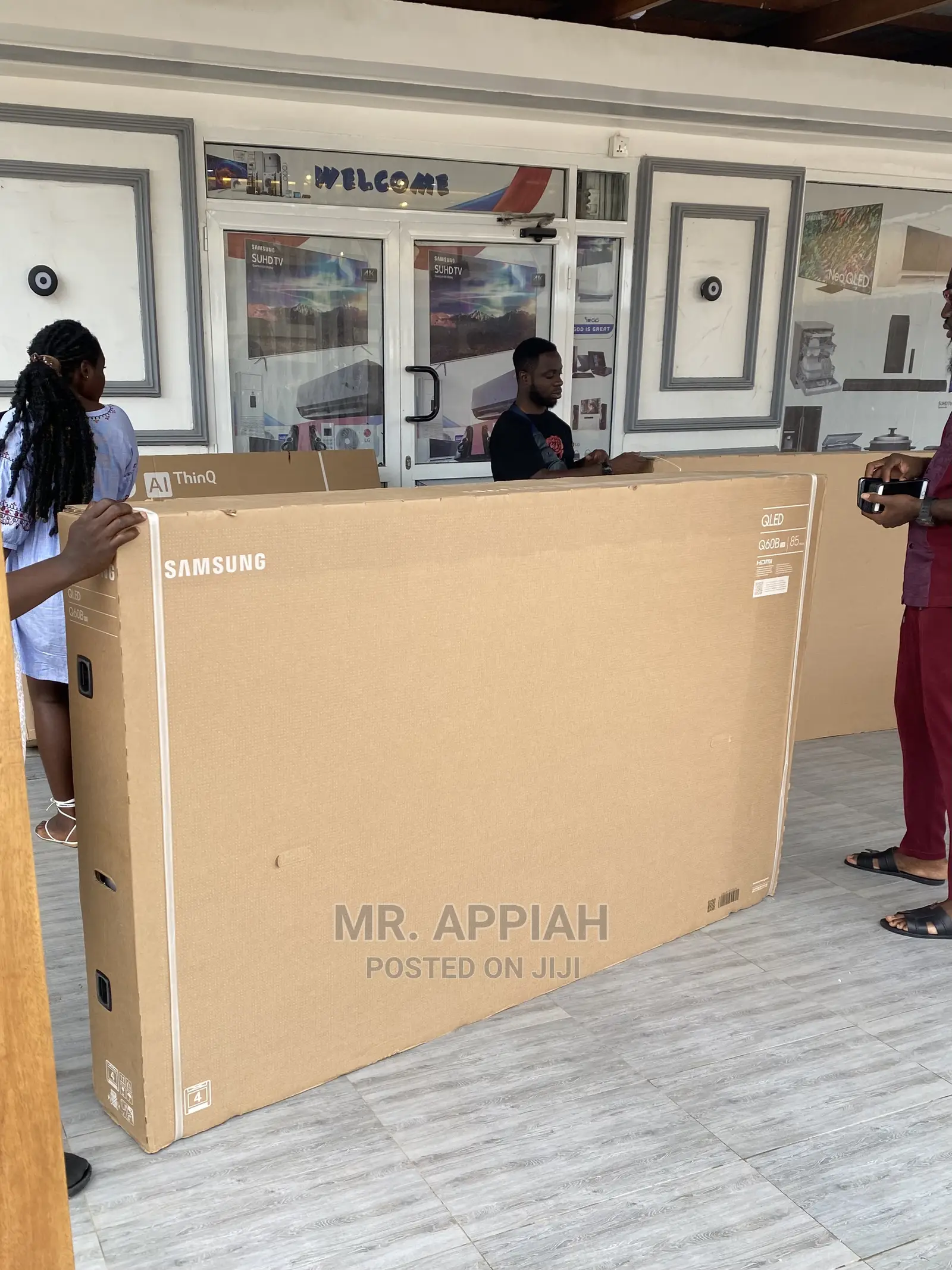 (85Q60B)Shop Original Samsung QLED Tv + Sound Bar in Stock.