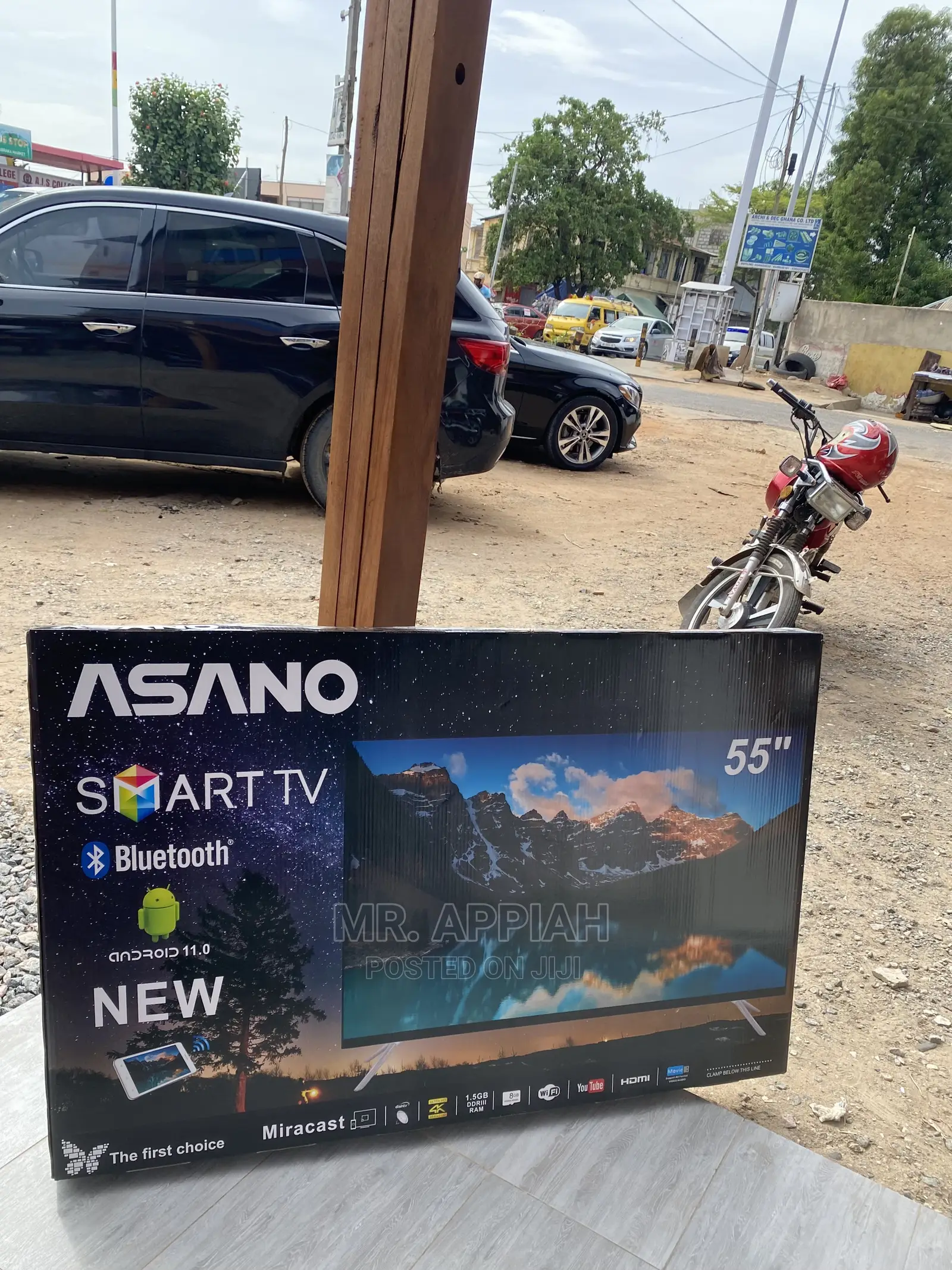 High Quality Asano 55 Inch Satelite Tv + Bluetooth Speaker.