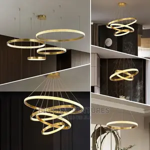 Chandelier Pendant With 3 Ring LED Light