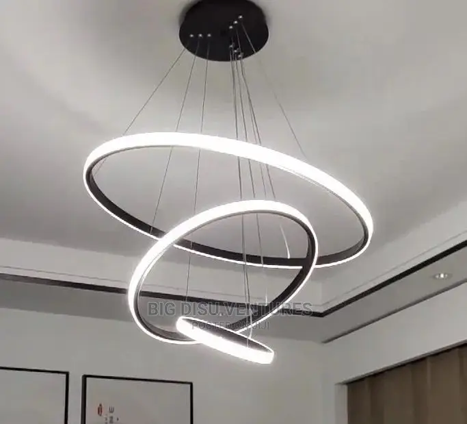 Chandelier Pendant With 3 Ring LED Light