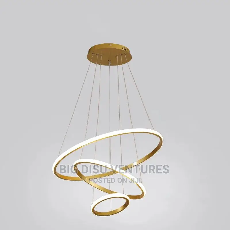 Chandelier Pendant With 3 Ring LED Light