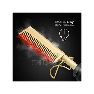 2in1 Hot Comb Hair Straightener Electric Comb Hair Curling A