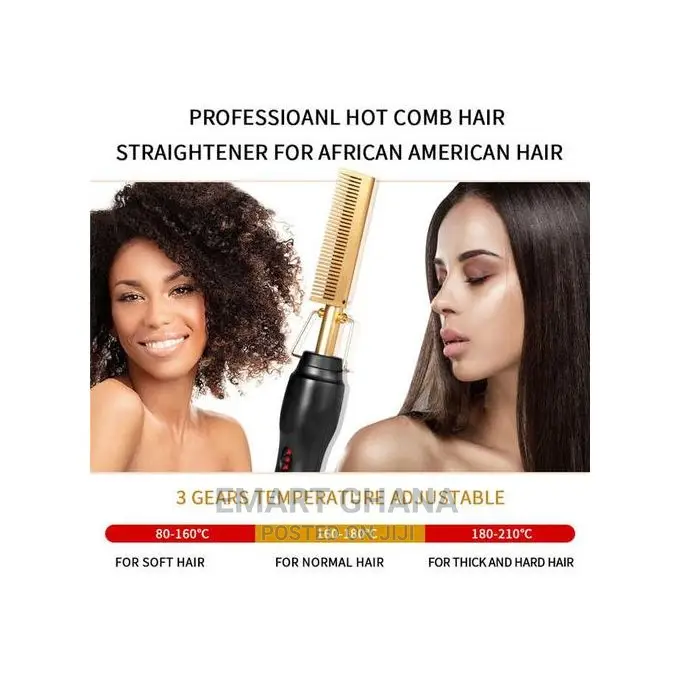 2in1 Hot Comb Hair Straightener Electric Comb Hair Curling A