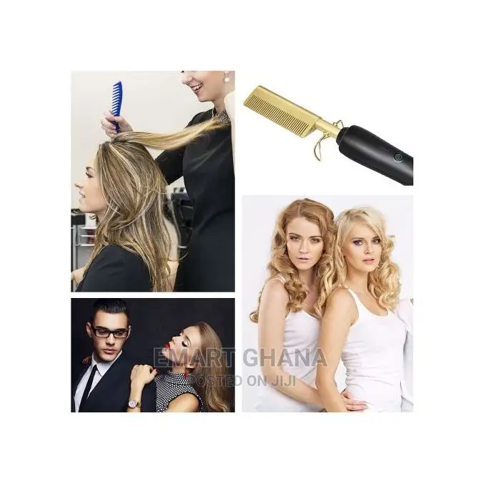 2in1 Hot Comb Hair Straightener Electric Comb Hair Curling A