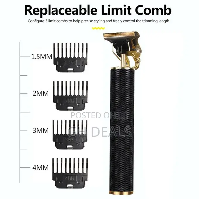 Rechargeable Electric Hair Clipper - Black