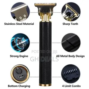 Rechargeable Electric Hair Clipper - Black