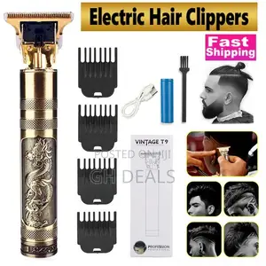 Dragon Monster Rechargeable Metal Hair Clipper - Gold