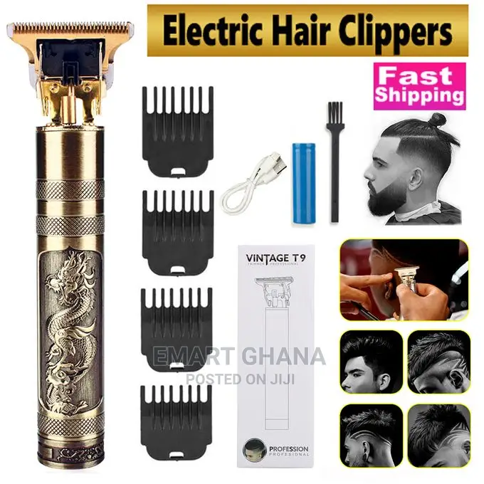 Dragon Monster Rechargeable Metal Hair Clipper - Gold