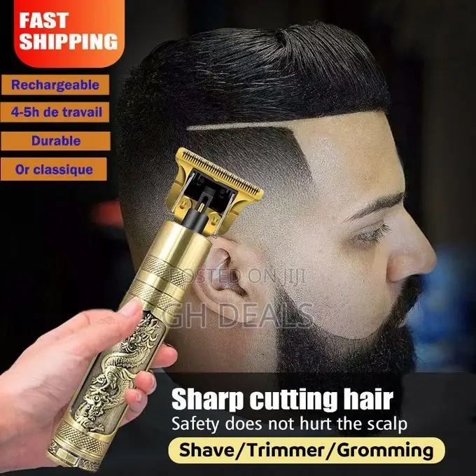 Dragon Monster Rechargeable Metal Hair Clipper - Gold