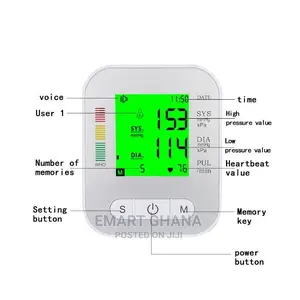 Voice Blood Pressure Monitor Digital Bp Pulse Health Heartbe