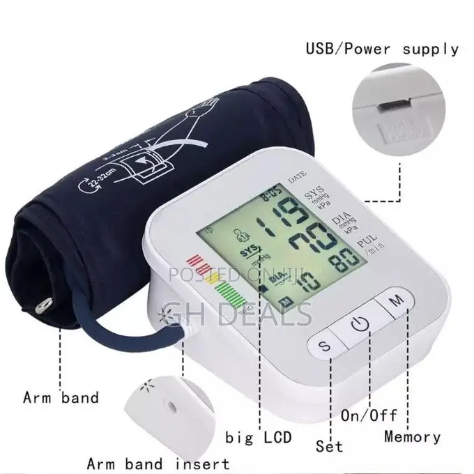 Voice Blood Pressure Monitor Digital Bp Pulse Health Heartbe