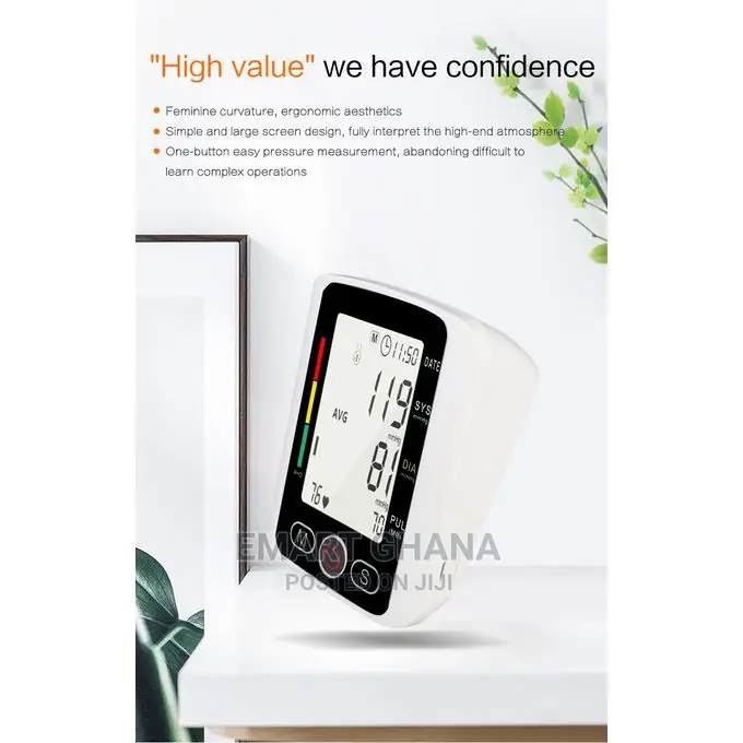 Blood Pressure Monitor Bp Pulse Health Monitor Wrist Arm Vas