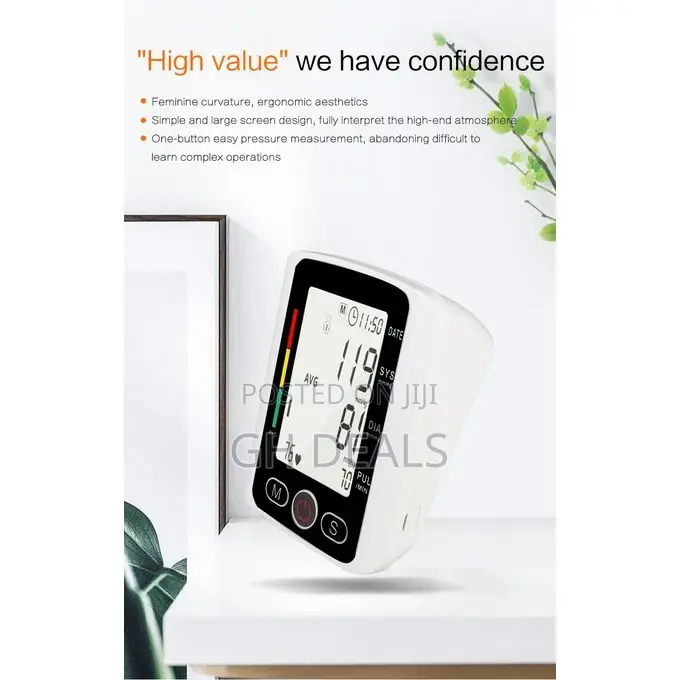 Blood Pressure Monitor Bp Pulse Health Monitor Wrist Arm Vas