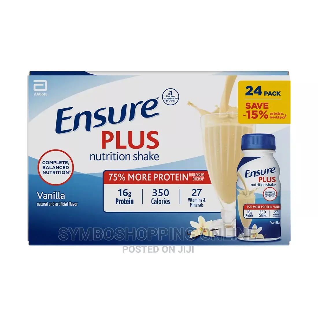 Ensure Plus Vanilla Nutrition Shake, 24 Pk
