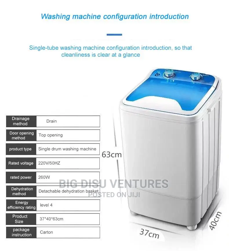 7kg Portable Washing Machine Witb Spin Dryer