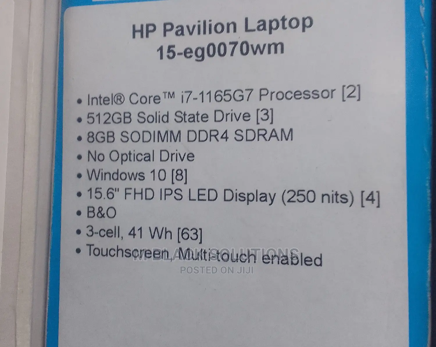 New Laptop HP Pavilion 15 8GB Intel Core I5 SSD 512GB