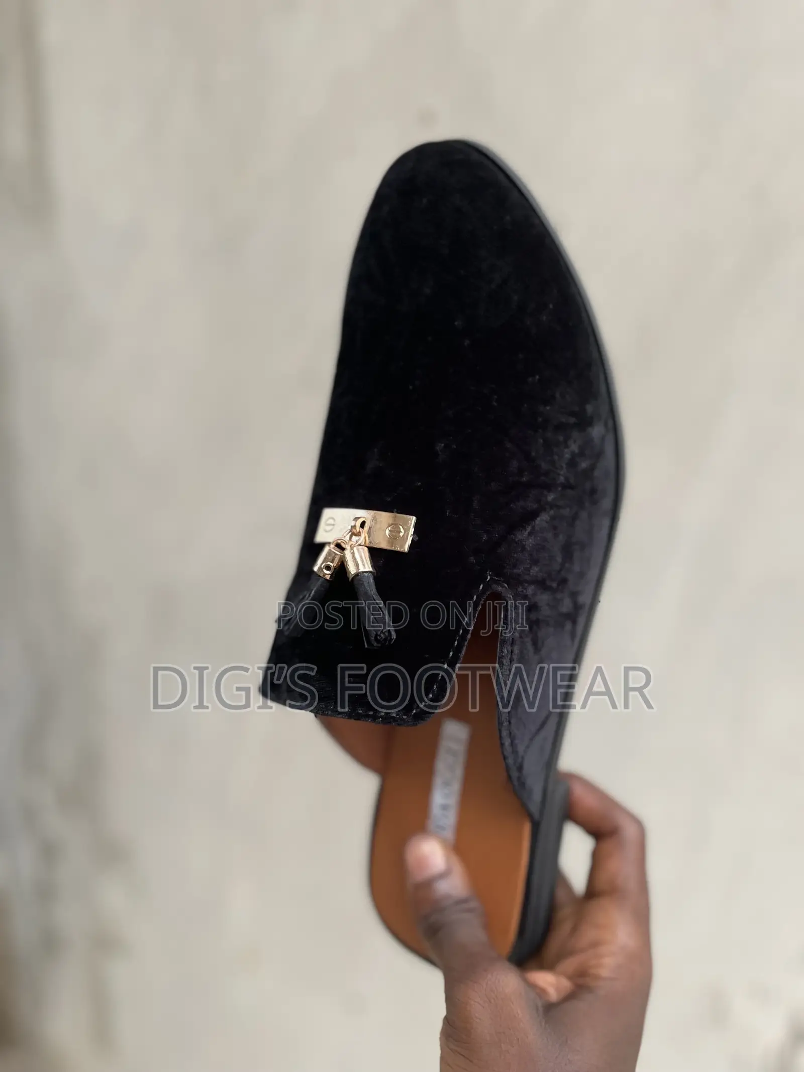 Black Ring My Bell Half Shoe