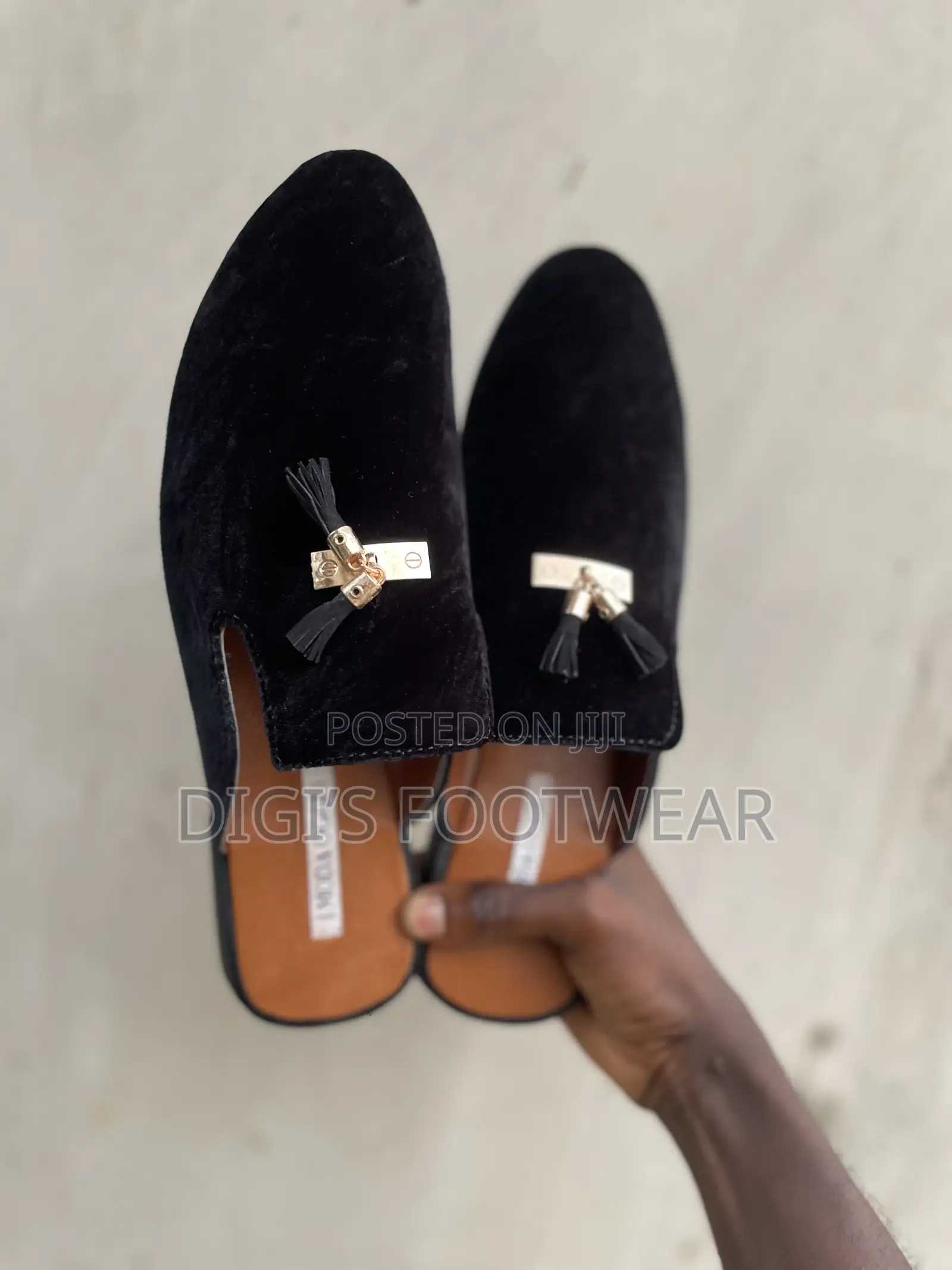 Black Ring My Bell Half Shoe