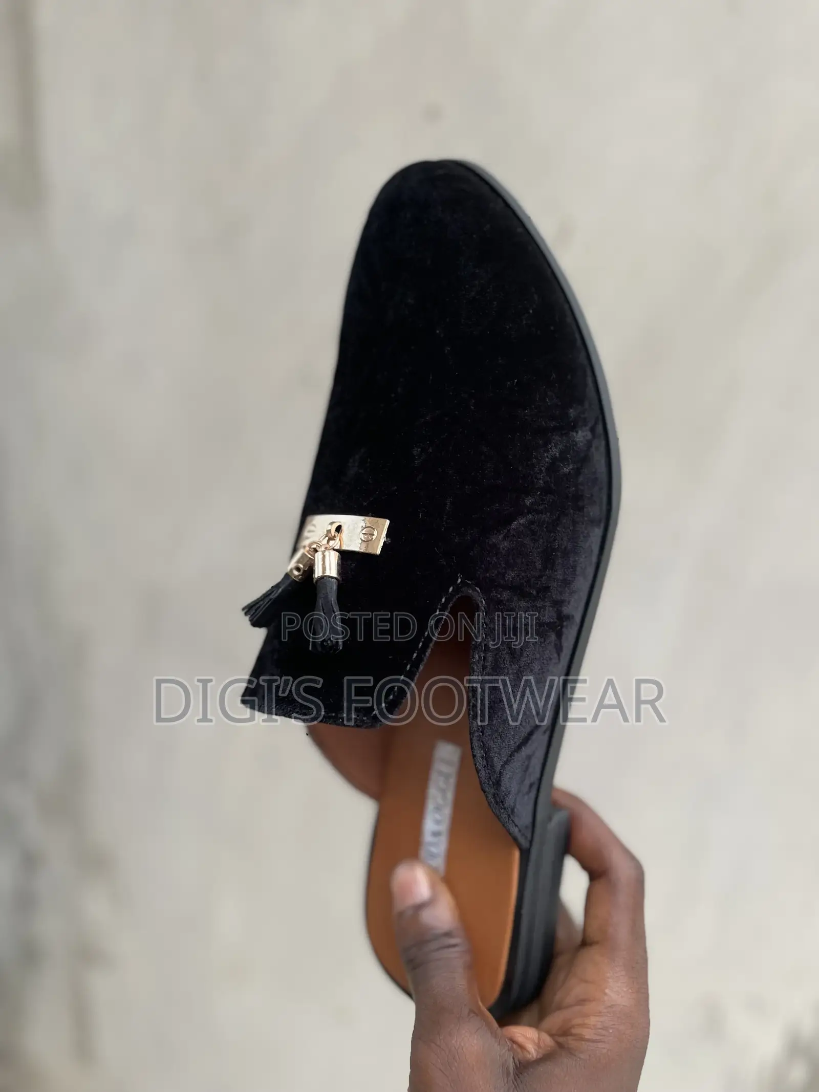 Black Ring My Bell Half Shoe