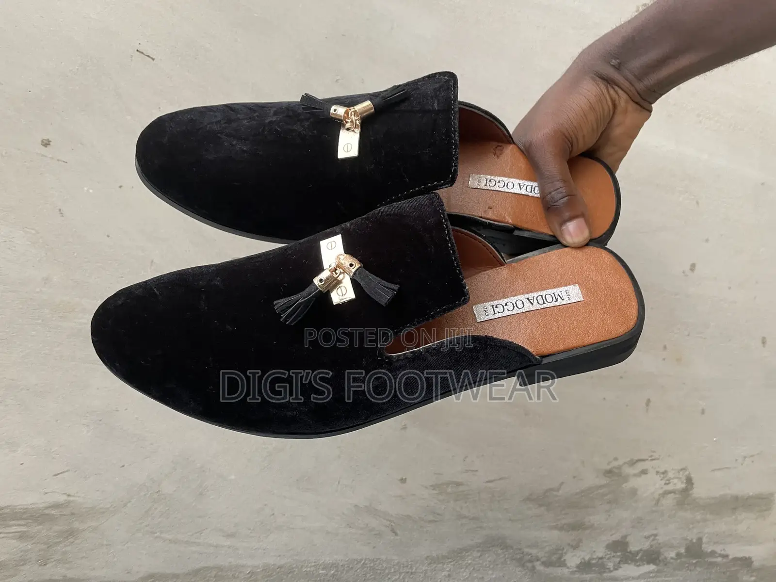 Black Ring My Bell Half Shoe