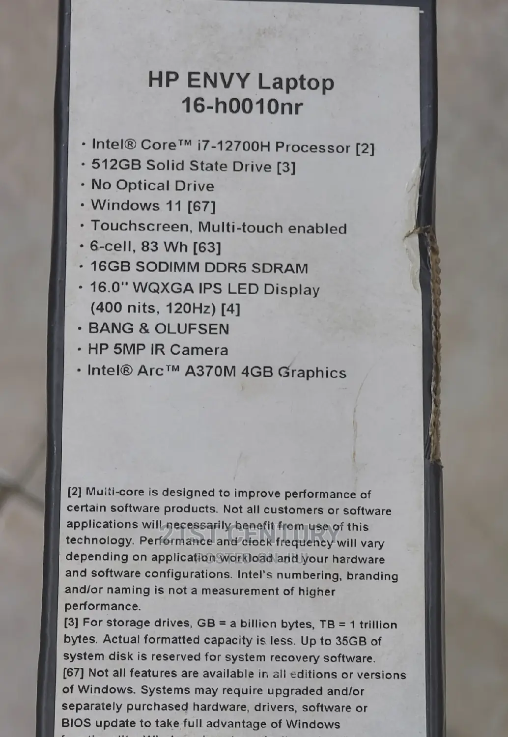 New Laptop HP 16GB Intel Core I7 SSD 512GB