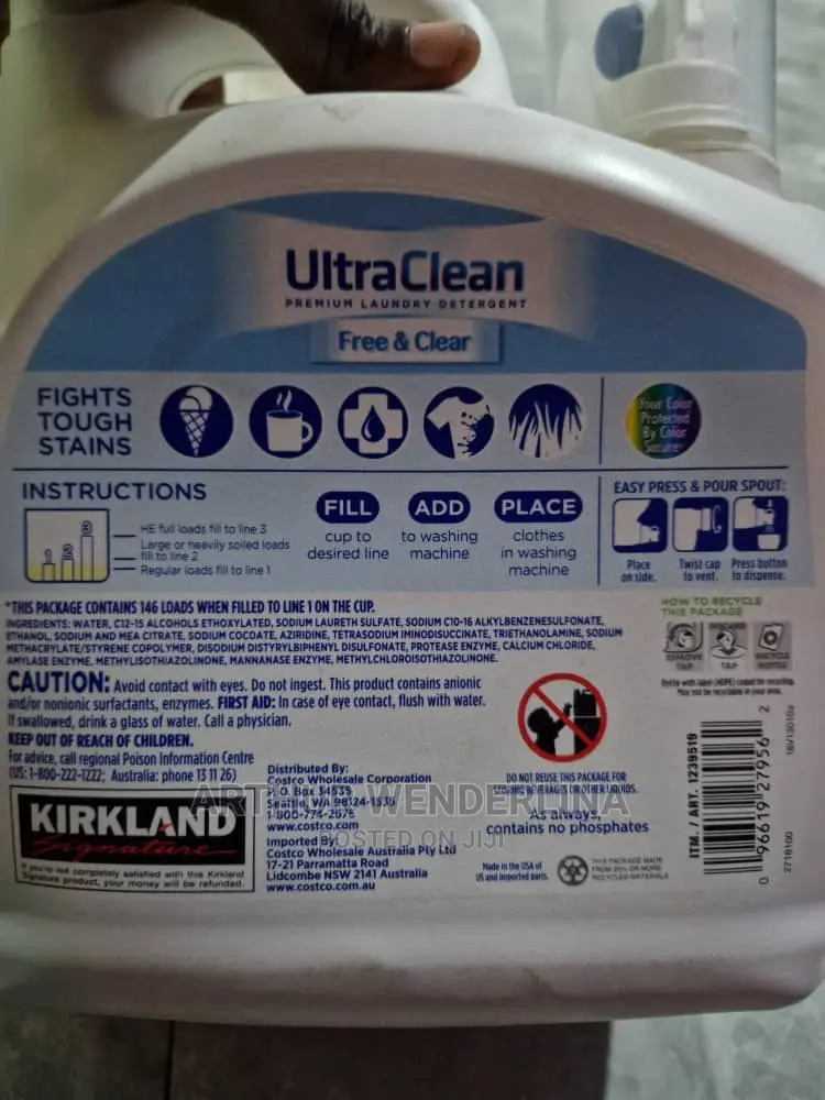 Powerful Laundry Detergent Kirkland (146 Loads)5.73liters