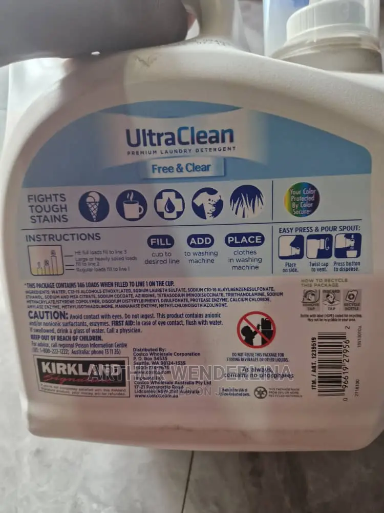 Powerful Laundry Detergent Kirkland (146 Loads)5.73liters
