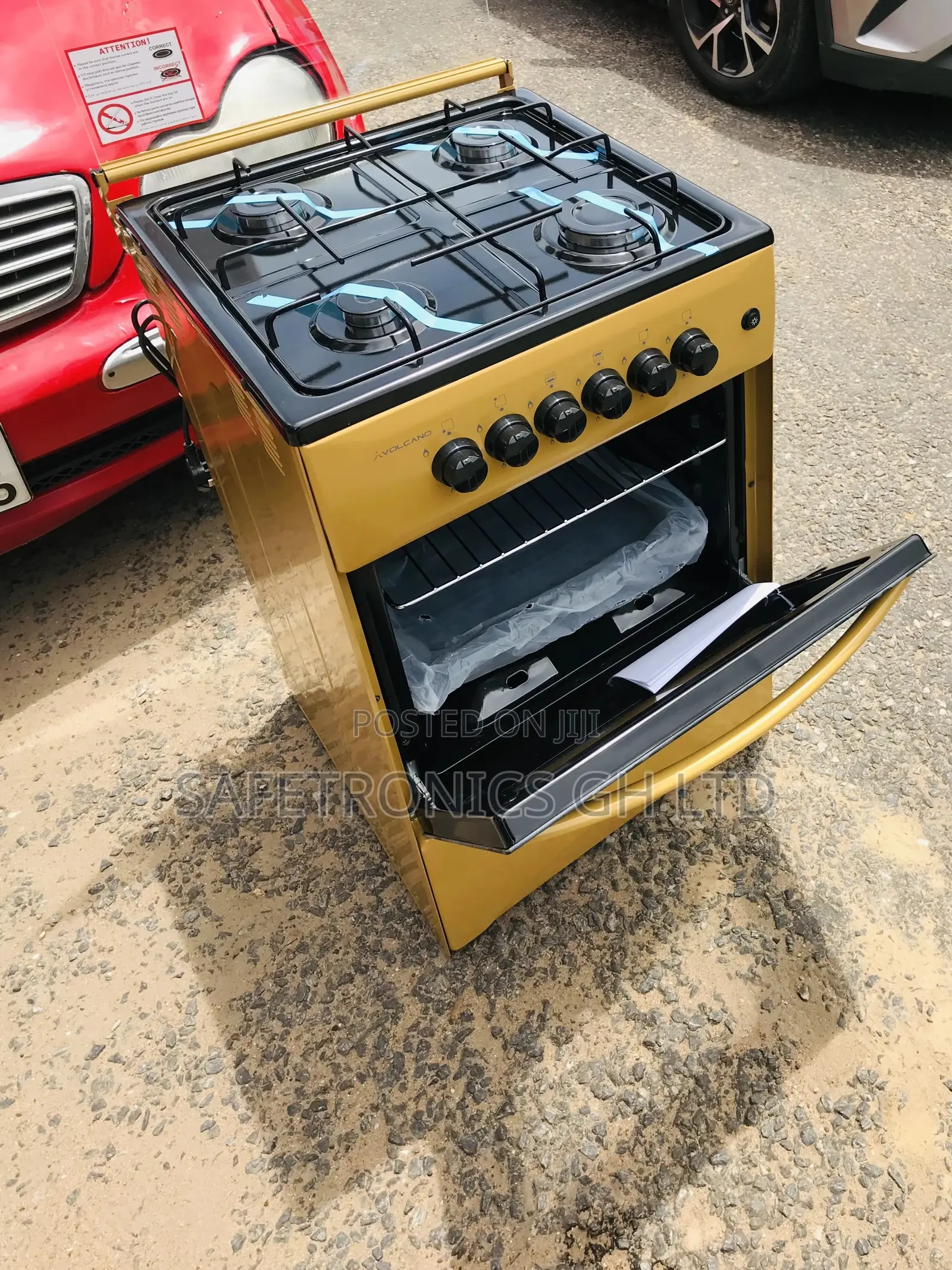50x50 Gold 4 Volcano Gas Burner Cooker